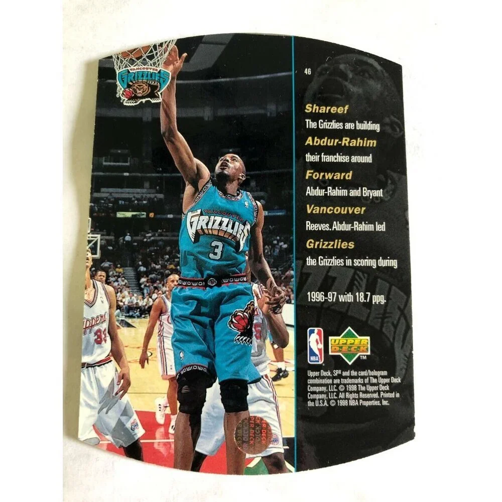 1997-98 SPx Die Cut Shareef Abdur Rahim #46 Grizzlies